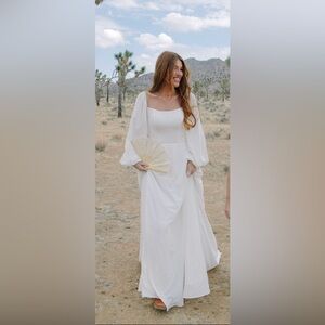 Chiffon Sleeve A-Line Wedding Dress